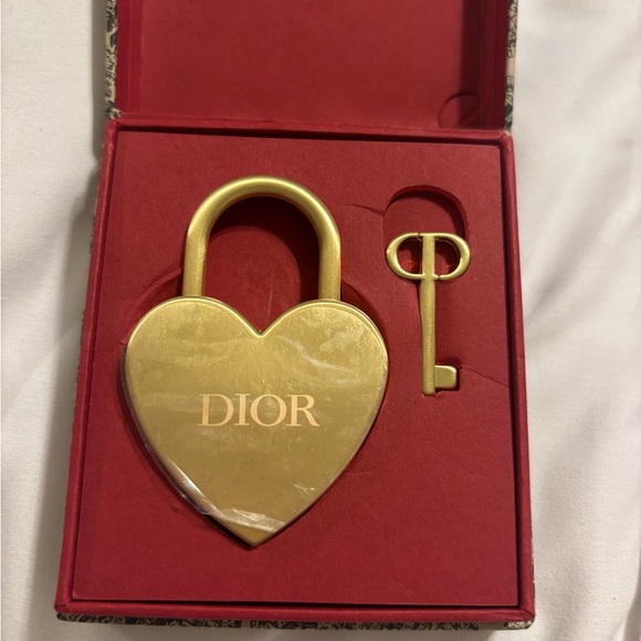 Dior Accessories - Dior Gold Heart Lock and Key Set